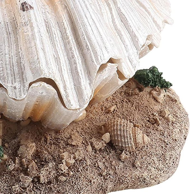 Ksngtixe 1 Pcs Shell Pearl Bubble Decor for Aquarium - Resin Coral Reef Ornament with Hiding Caves, Safe Shelter for Fish & Shrimp Breeding, Fish Tank Decoration image number 5
