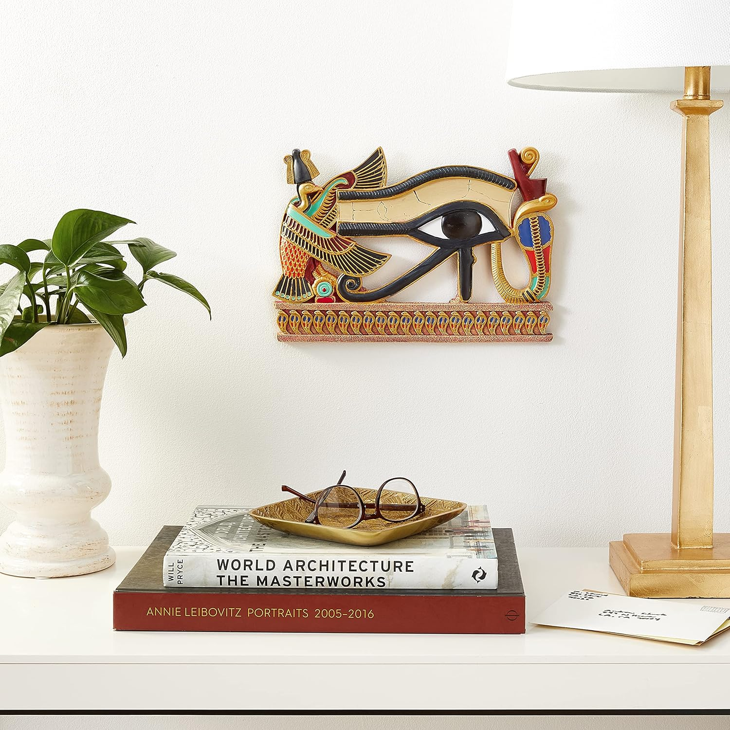 Design Toscano QL124212 Egyptian Eye of Horus Wall Sculpture, Full Color image number 5