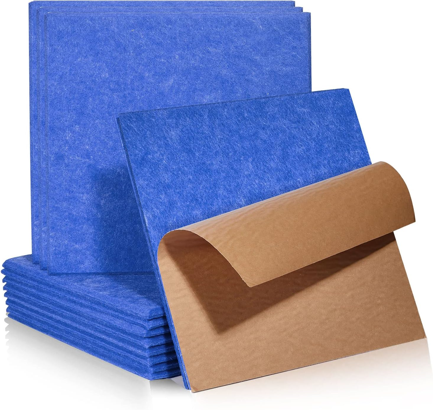 12 Pack Set Acoustic Absorption Panel, 30 X 30 X 0.9Cm Acoustic Soundproofing Insulation Panel Beveled Edge Tiles, Great for Wall Decoration and Acoustic Treatment While