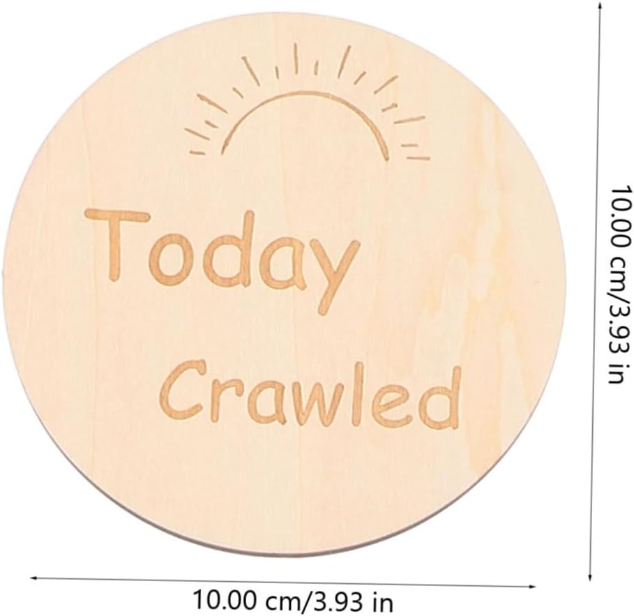 13Pcs Wooden Monthly Milestone Cards Birthday Milestone Cards Growth Recording for Newborn Photoshoot image number 1