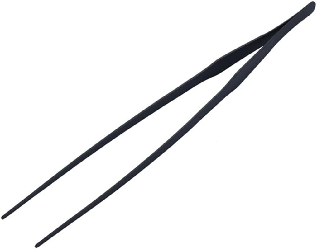 Aquarium Tweezers, Straight & Curved 38Cm/14.9In Extra Long Feeding Tongs Stainless Steel Fish Tank Tools for Aquatic Plants, Lizards and Turtles (2 Pack)