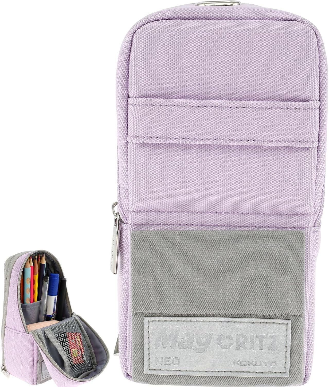 Standing Pencil Case Large Capacity Pen Bag, Pen Pouch Pencil Holder Stationery Organizer, Polyester Pencil Bag Storage Box Desk Organizer image number 4