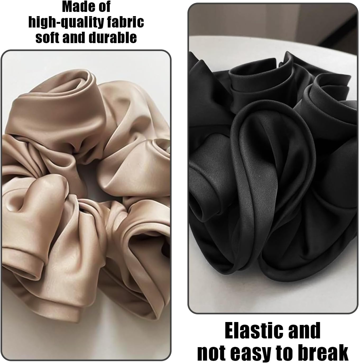 Pack of 4 Large Women'S Hair Bobbles - Elastic French Hair Bobbles Suitable for Masquerades, Parties, Birthdays and Everyday Wear image number 2