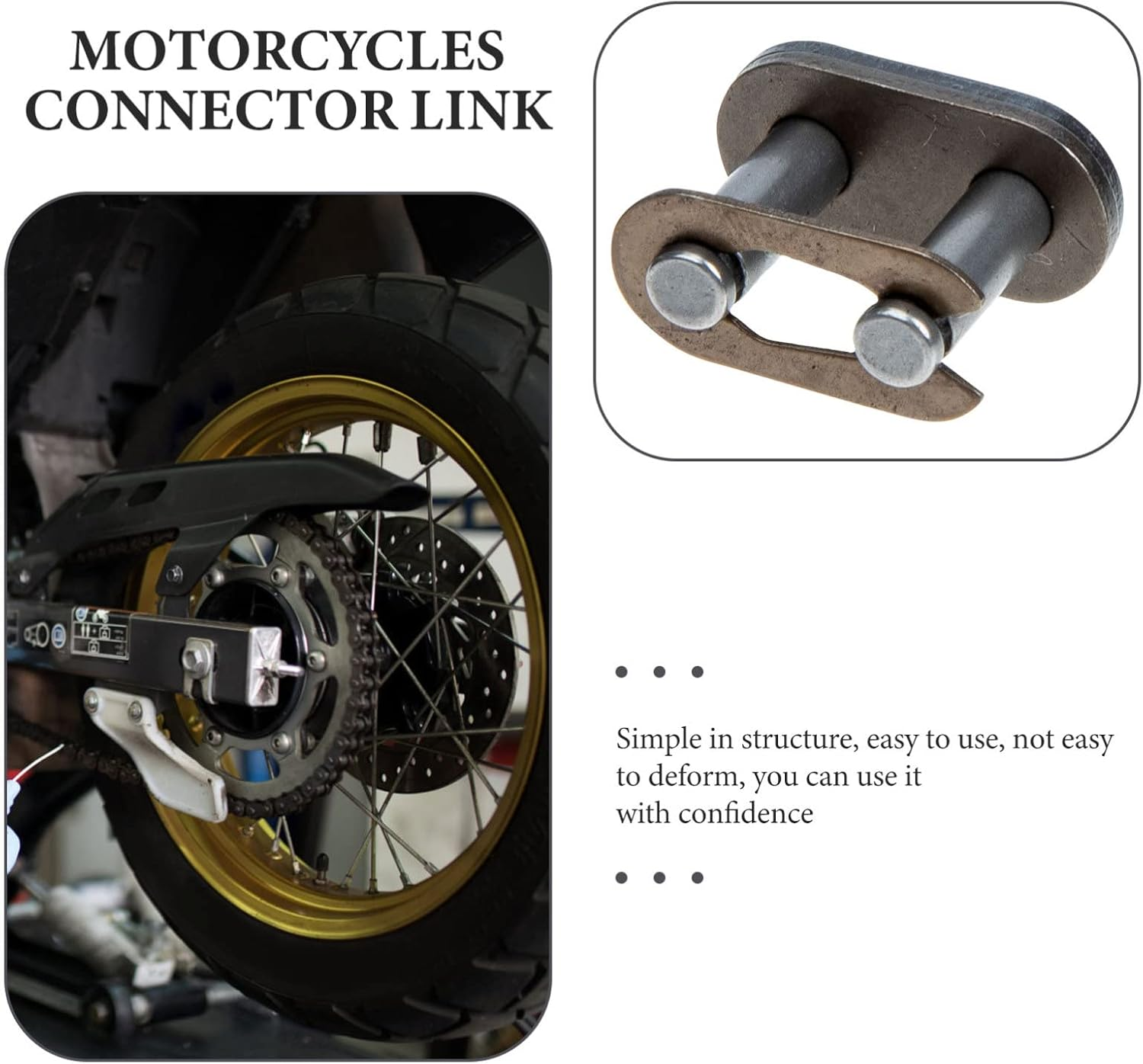 VICASKY 20Pcs Chain Connecting Link Quick Release Chain Joint Link for Motorcycle Accessories Buckle Roller Connecting for Dirt Bike and Atv Transmission image number 2