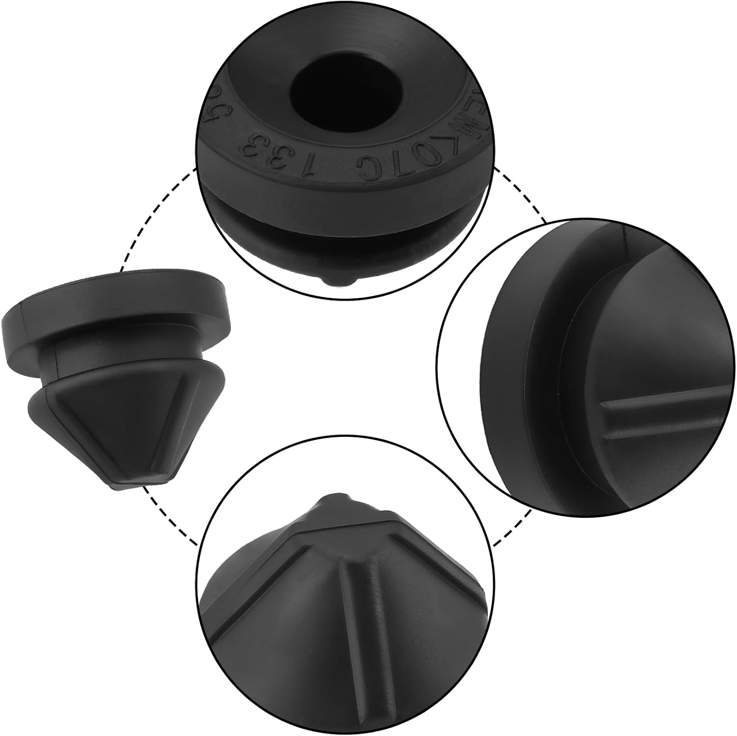 Be in Your Mind 4Pcs Rubber Air Filter Housing Grommet Replacement Part 07C133588P Compatible with Audi A1 A3 A8 Q2 Compatible with SEAT Compatible with Skoda Compatible with VW Golf image number 1