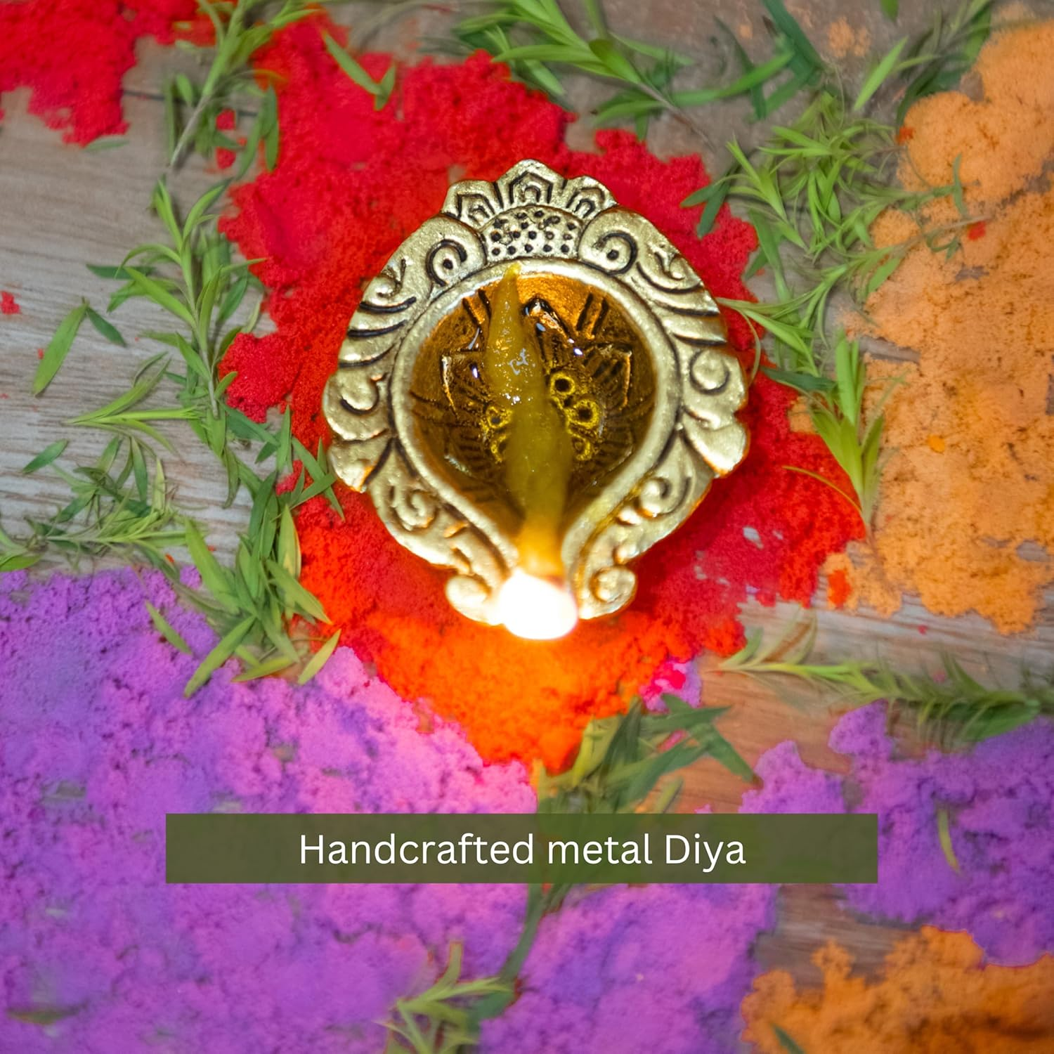 Wonder Care Metal Gold Oil Lamps for Diwali Decorations for Home Diya | Decor for Diwali with Diya Set | Diwali for Pooja ,Return Gift for Friends, Family Indian Diya Lamp Diwali Diya 40 Piece Set image number 6