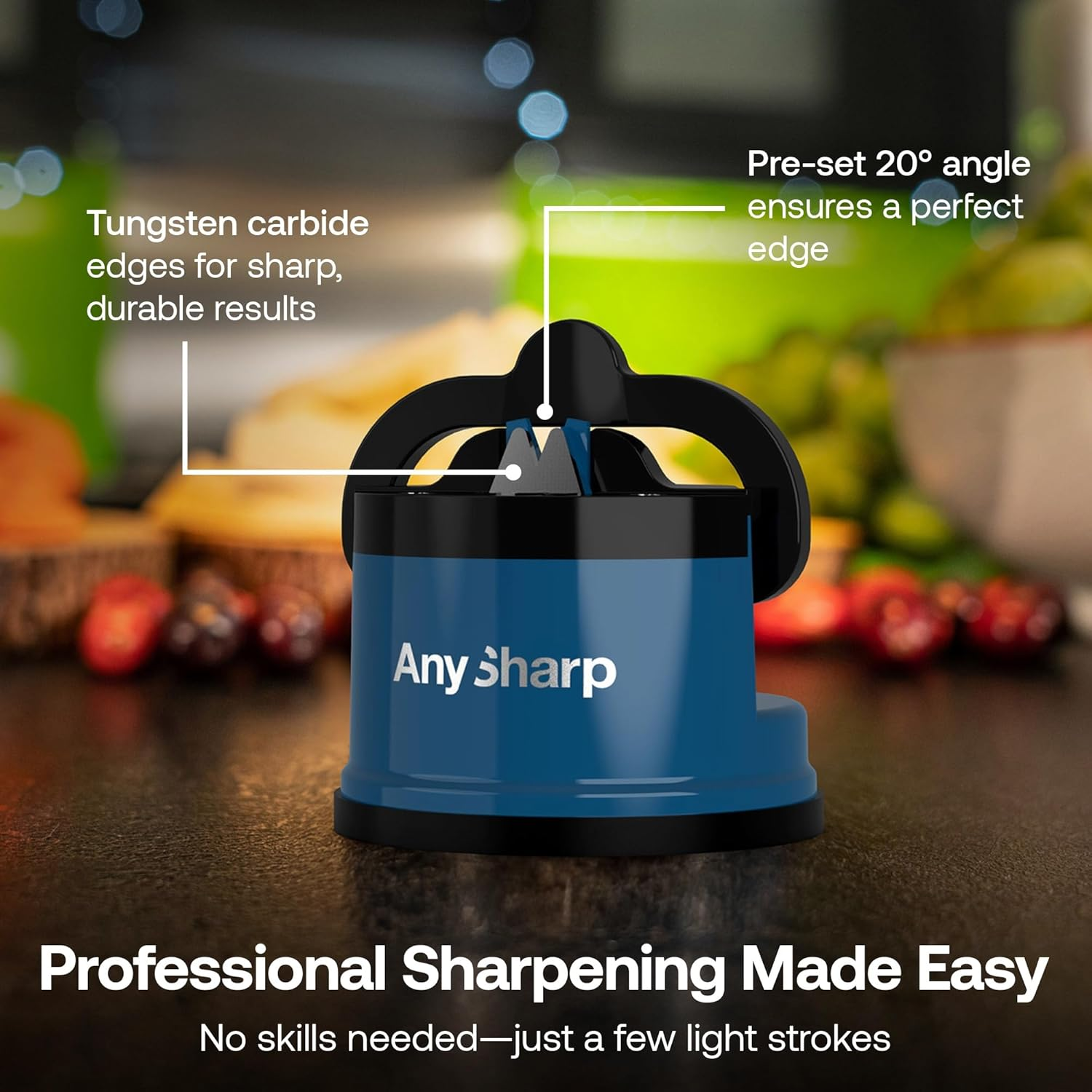 Anysharp ANYSHARP Knife Sharpener, Blue - Silver image number 7