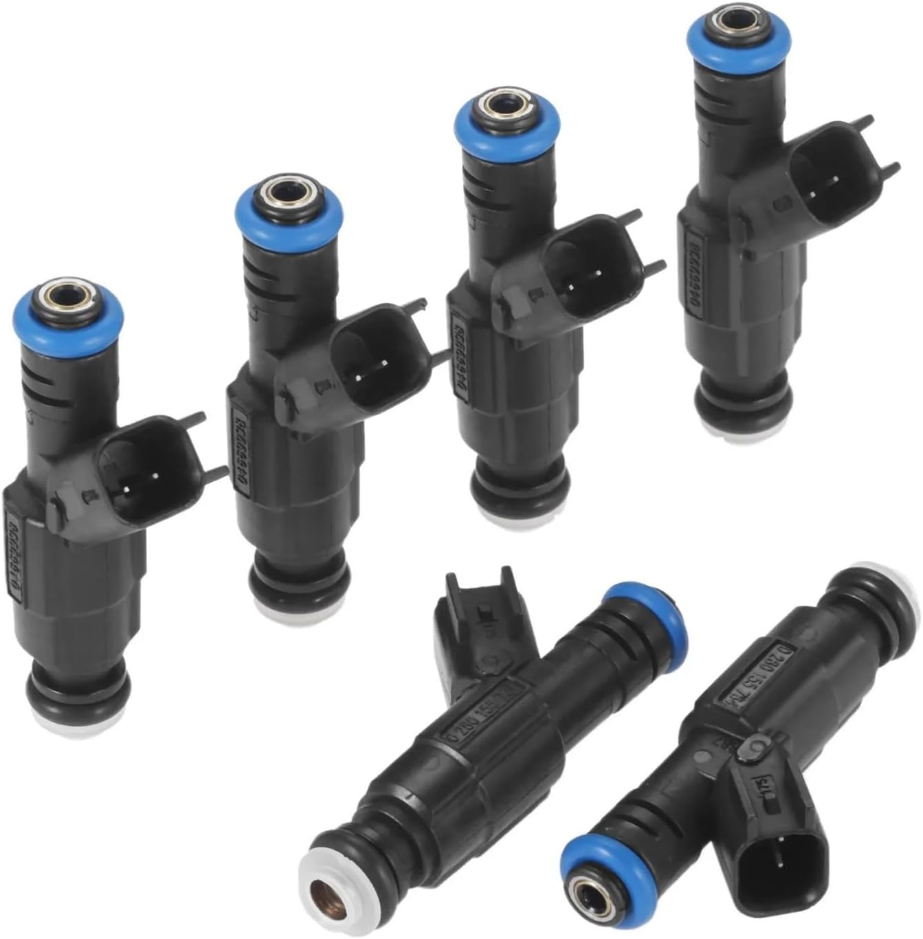 6Pcs Fuel Injectors 4 Hole 0280155784 Compatible with Jeep Cherokee Grand Cherokee Wrangler 4.0L Compatible with Dodge Ram 1500 2500/3500 Van 5.2L 1999-2004 image number 3