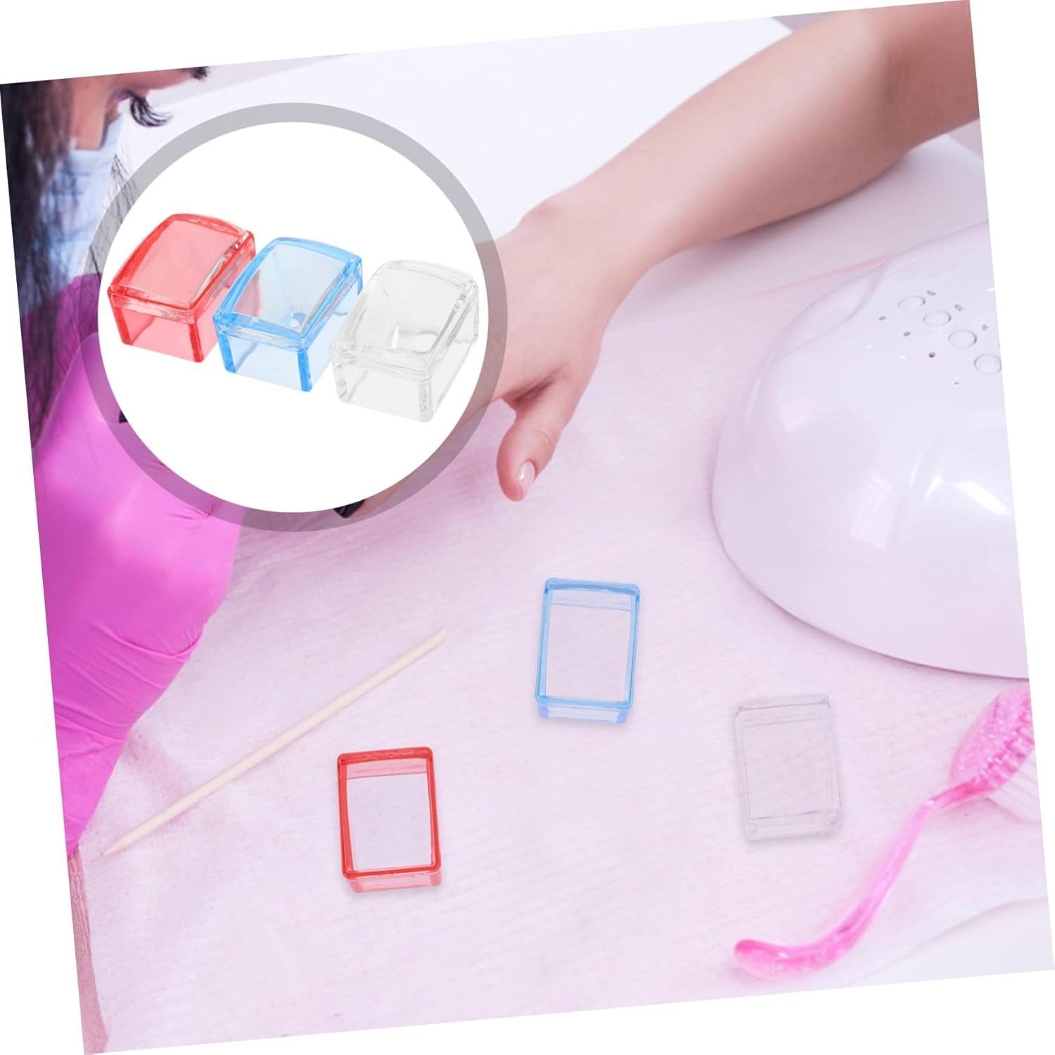 3Sets Nail Art Stamping Plates Rectangular Design Sturdy Manicure Tools for Precise Nail Decoration Diy Salon Use image number 3