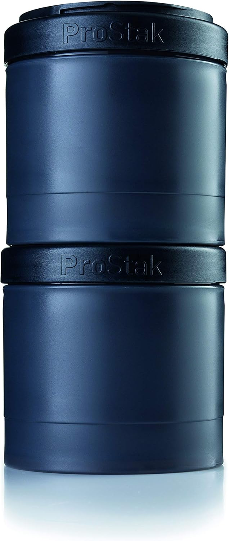 Blenderbottle Pro Stak Prostak Twist N' Lock Storage Jars Expansion 3-Pak with Pill Tray, All Black