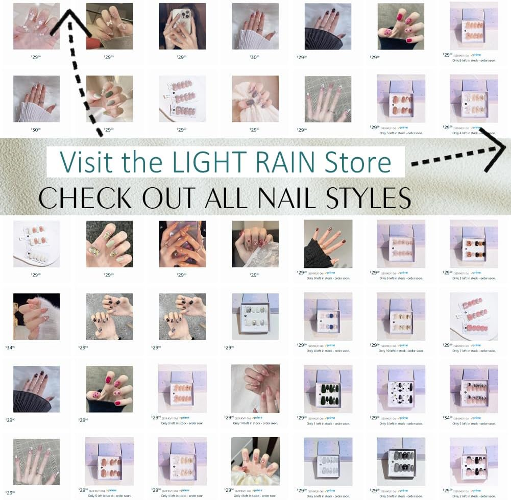 Light Rain Press on Nails - Universe, Large Size image number 1