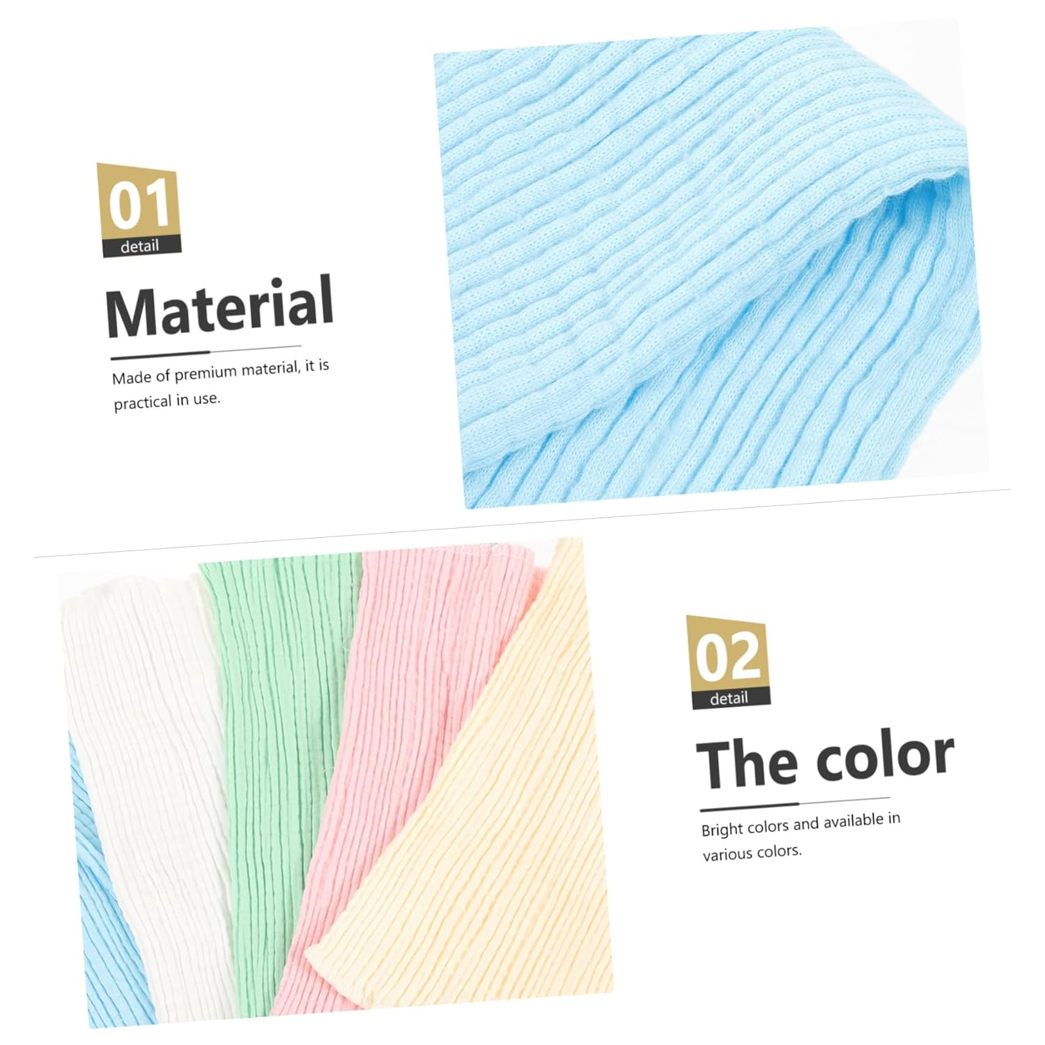 Bestonzon 5Pcs Cotton Belly Bands for Boy Girl Newborn Navel Cord Support Warm Protective Straps Includes Pink White Green Yellow Blue image number 3