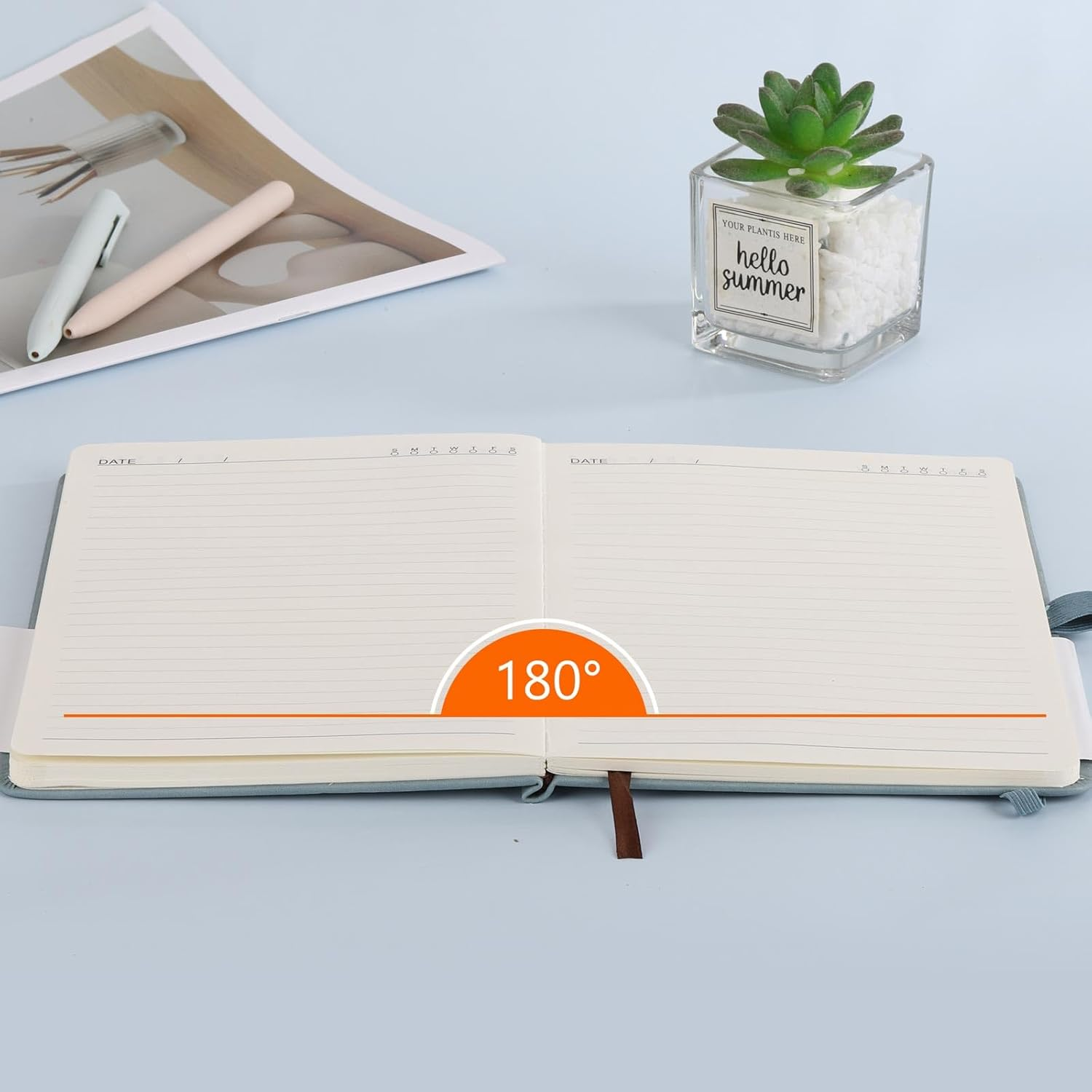 2 PCS A5 Lined Journal Notebook, Hardcover Blank Journal Notebook for Work Notes, Study, Journaling Writing, Office image number 5