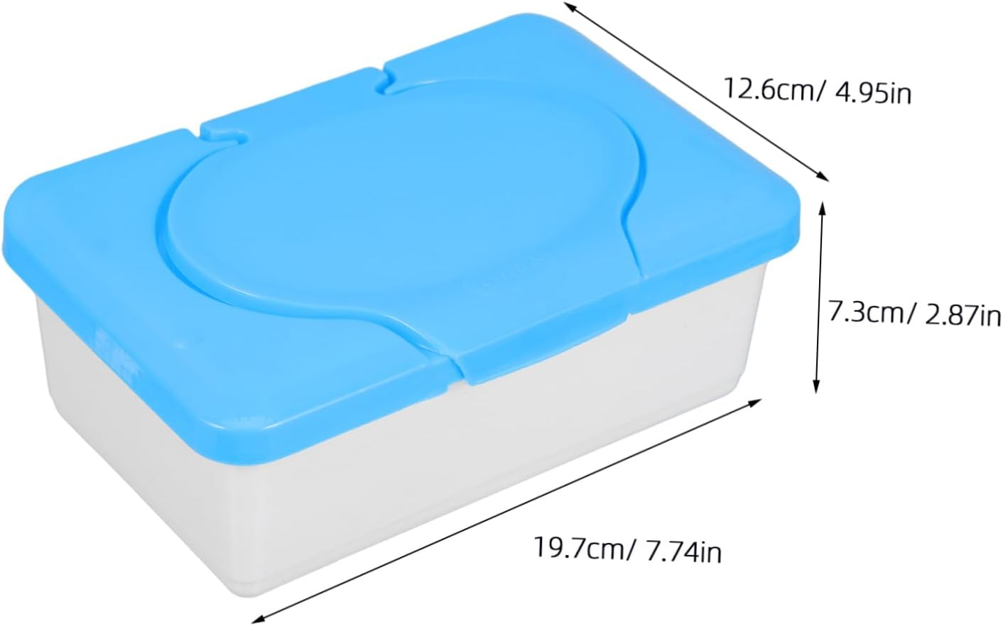 2Pcs Sturdy Plastic Cleansing Towel Box Lid Portable Wipes Container for Home Travel Multipurpose Storage image number 4