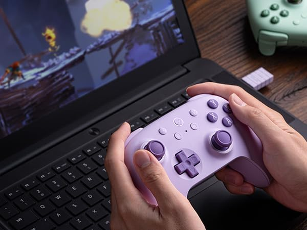 8Bitdo Ultimate 2C Wireless Controller for Windows PC and Android, with 1000Hz Polling Rate, Hall Effect Sensing Joysticks and Hall Triggers, and Remappable L4/R4 Bumpers (Purple) image number 4