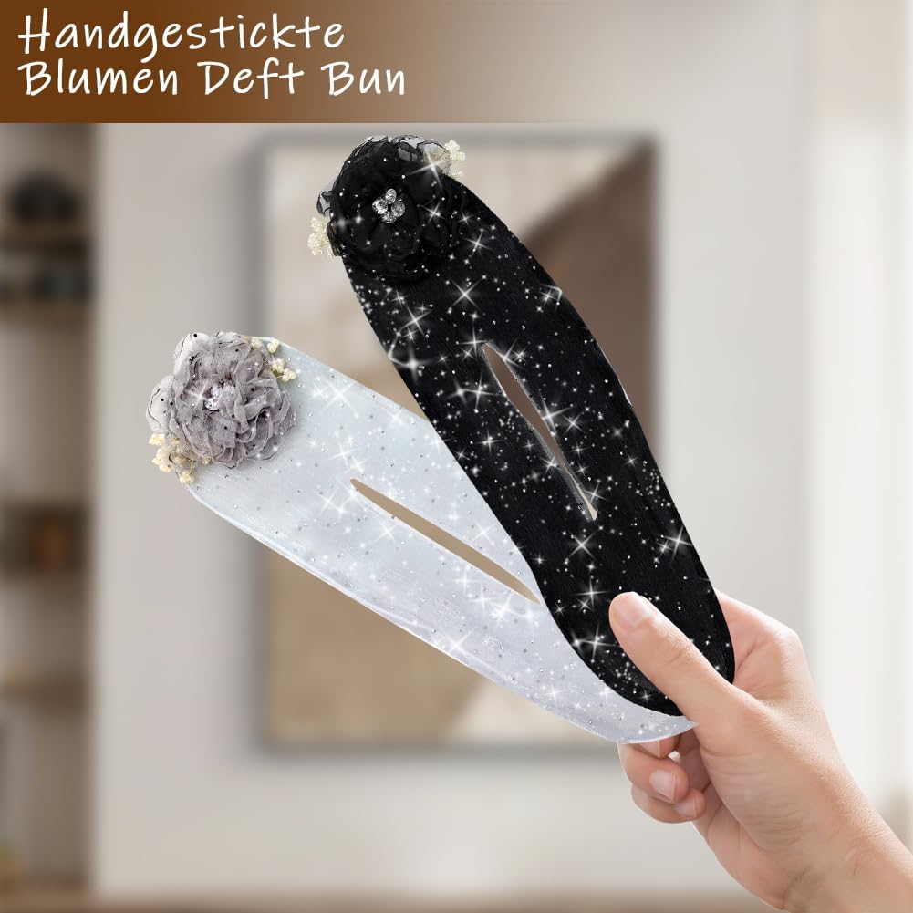 Tyafzzn Flower Hair Bun Roller, Ball Hair Clip, Deft Bun Maker, Twist Hairstyle Bun Hair Clip, Lazy Curler Hair Bun Maker, Hair Bun Maker for Women and Girls