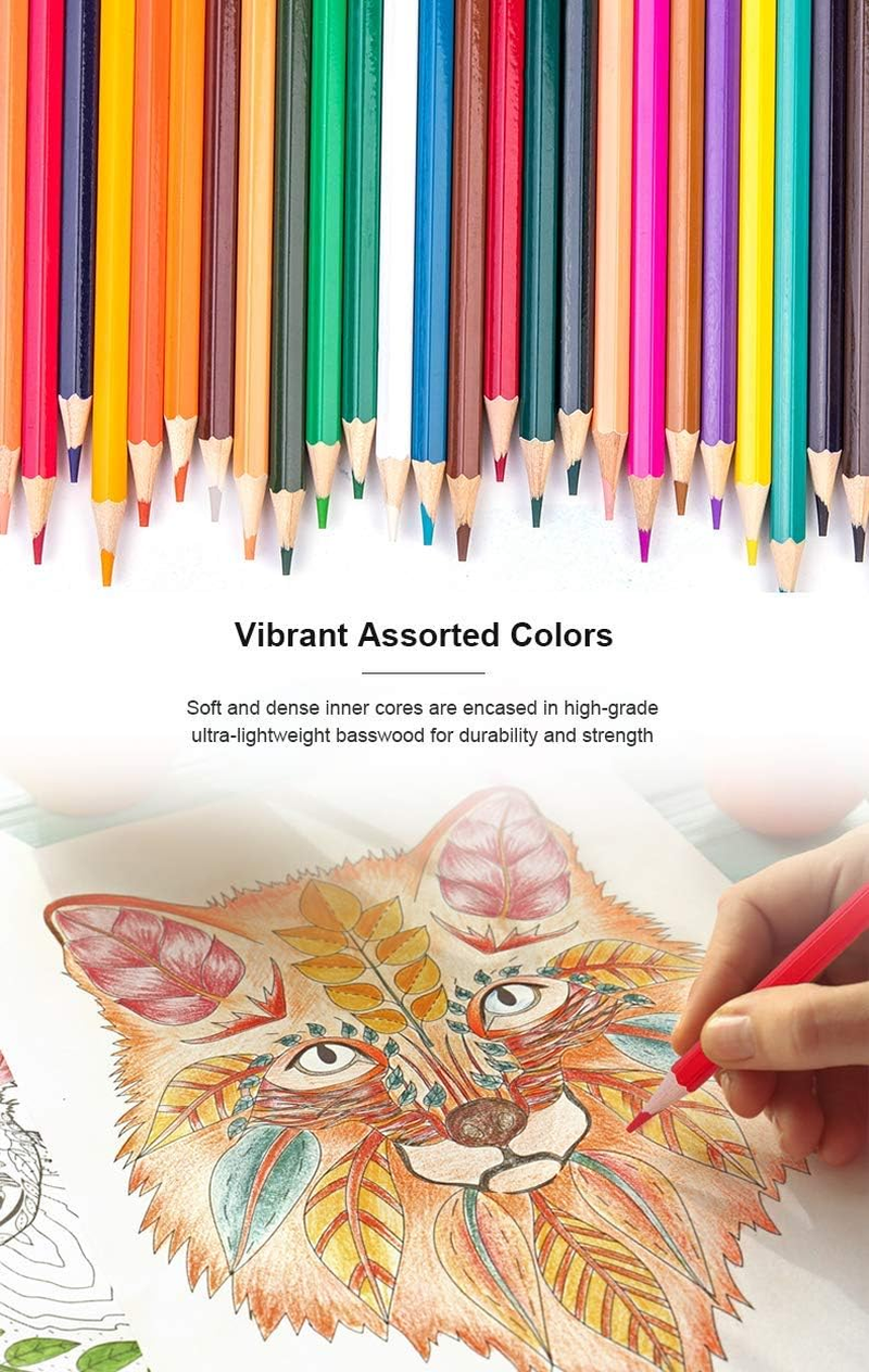 Deli 48 Pack Colored Pencils with Built-In Sharpener in Tube Cap, Vibrant Color Presharpened Pencils for School Kids Teachers, Soft Core Art Drawing Pencils for Coloring, Sketching, and Painting image number 3