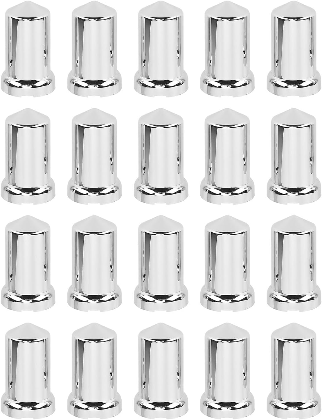 Lug Nut Covers ABS Chrome Plastic anti Rust 33Mm Flanged Lug Nut Caps,Wheel Lug Nut Cover Set,Lug Nut Covers for Trucks Trailers and Vehicles (20Pcs) image number 6