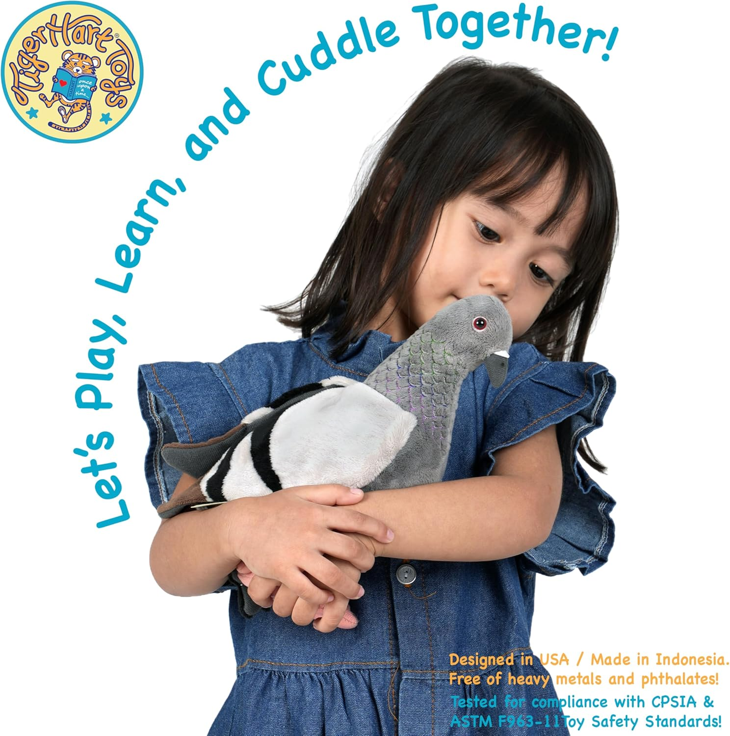 Pepper the Pigeon - 7.5 Inch Stuffed Animal Plush Bird image number 3