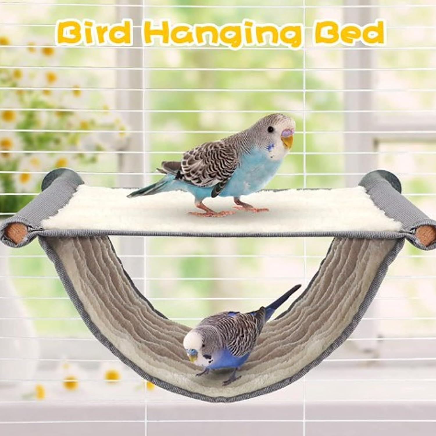 Suspended Hammock Plush Shed Swing Cave Cabin, Warm Bird Nest Bed, Hanging Hammock Snuggle Hut Parrot House image number 4