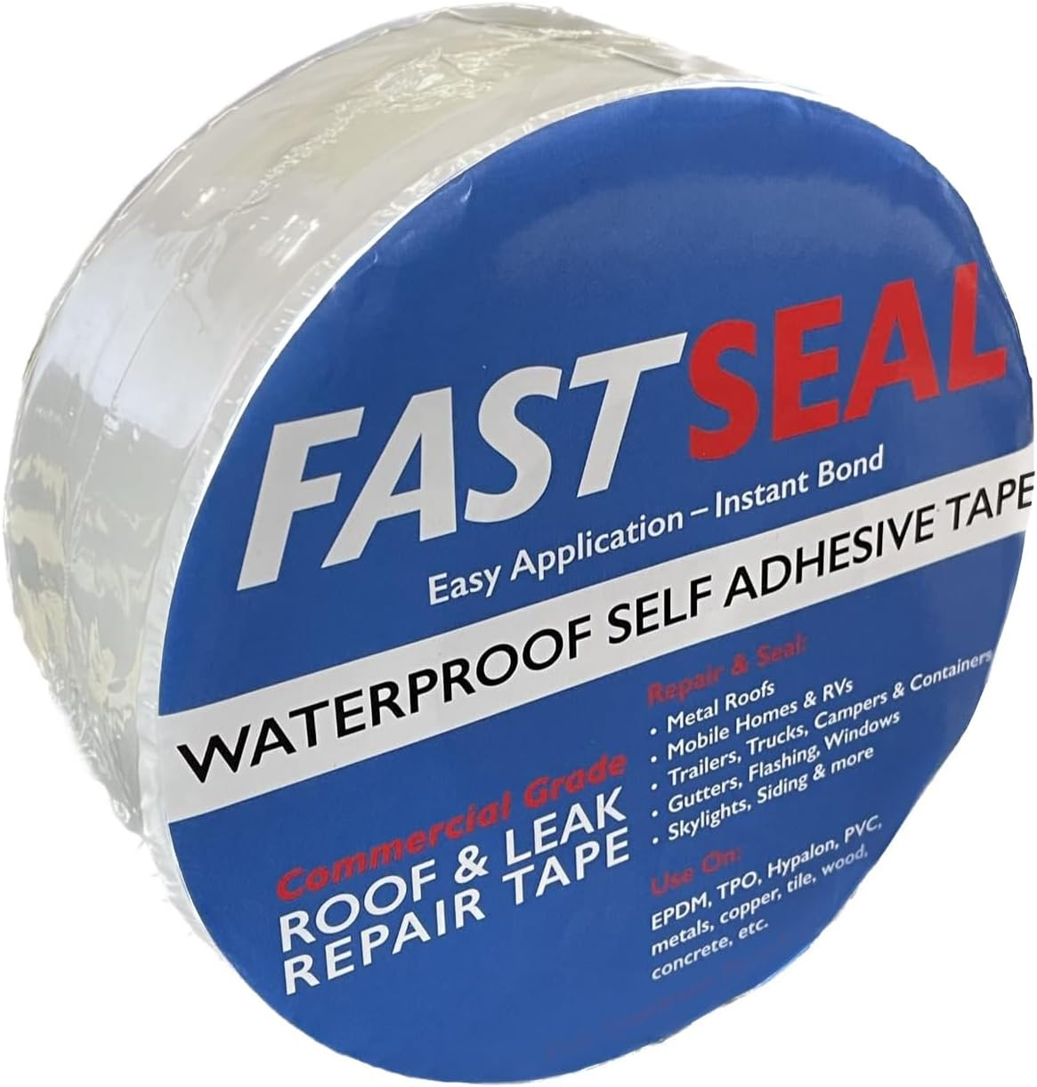 Fastseal RV Roof Tape, 2" X 50' White, Uv-Resistant - Eternabond Equivalent