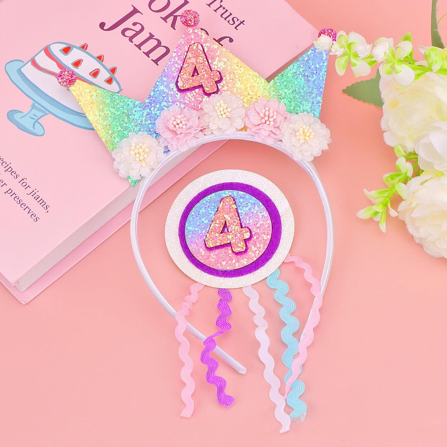 Vovii - Birthday Headband（Ba0216 - Rainbow(5Th) image number 2