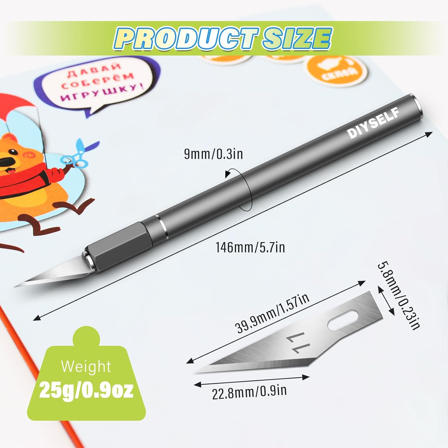 DIYSELF Exacto Knife, 12 Pcs Exacto Knife Set with Case, Craft Knife, Hobby Knife, Exacto Knives for Crafting, Scrapbooking, Rubber Stamps, Handmade Work, Precision Knife with #11 Blades image number 4