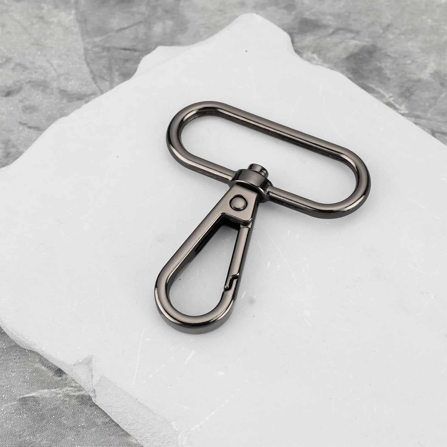 Emsea 4Pcs 50Mm Metal Oval Rotatable Carabiner for Camping Hiking Backpack