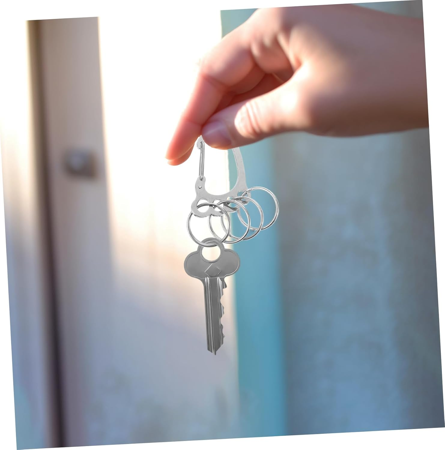 WOFASHPURET 2Pcs Multi-Ring Keychain Organizer Clip for Car Keys Keyring for Belt Pockets Backpacks image number 2