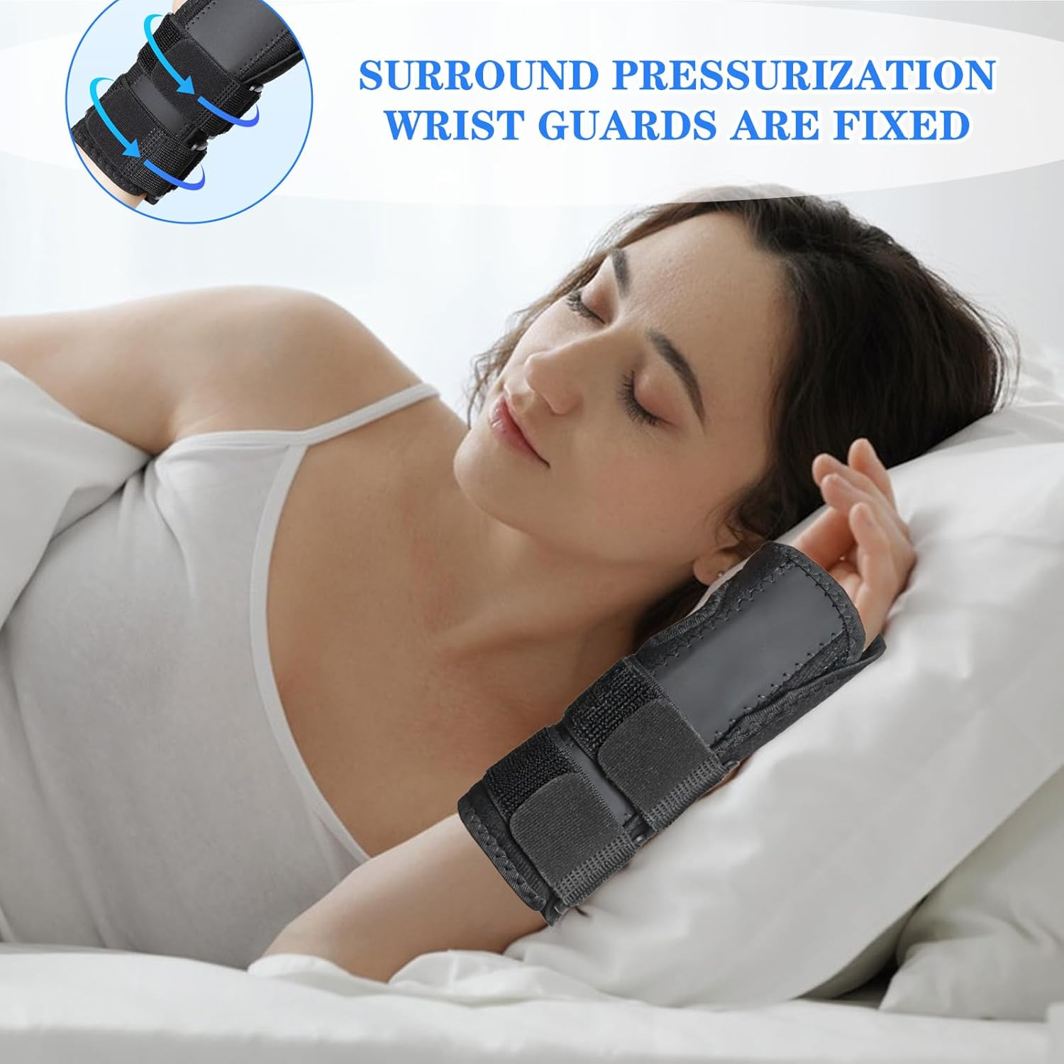 Carpal Tunnel Wrist Brace Night Support with Splints Right Hand, Hand Brace for Carpal Tunnel Syndrome, Arthritis, Tendonitis, Wrist Pain Relief, Wrist Immobilizer with Adjustable Straps and Breathable Material for Women and Men image number 1