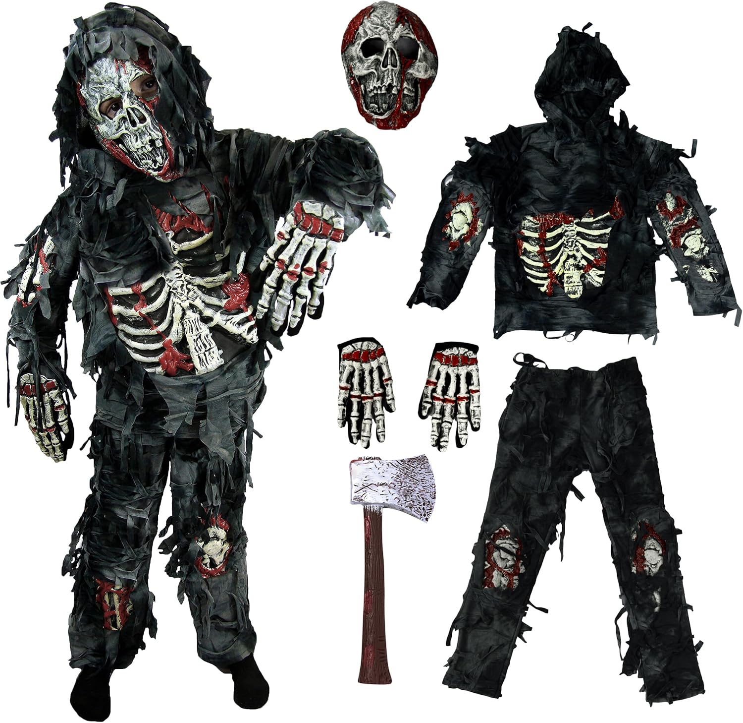 Spooktacular Creations Zombie Costume for Kids, Scary Halloween Costume for Boys, Halloween image number 4