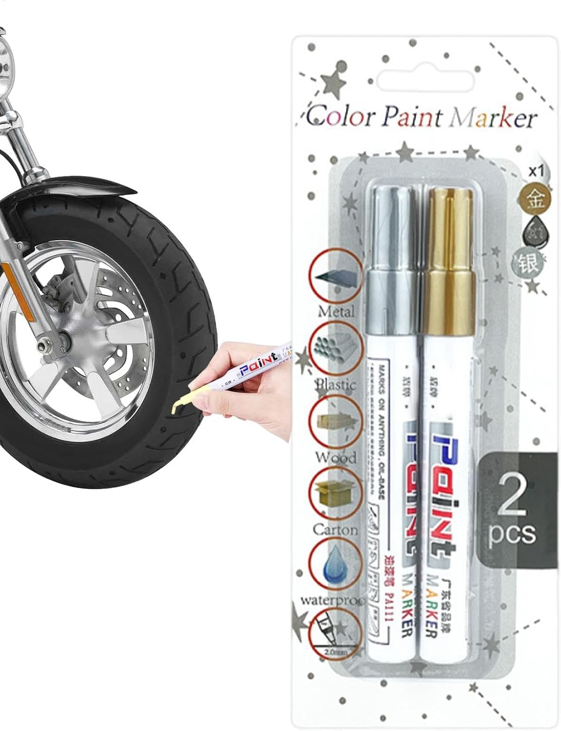 Car Paint Pen, Portable Auto Scratch Repair Pen Set, Fast Drying Automotive Touch up Primer, Multifunctional Vehicle Paint Restorer for Scratches, Water, Dirt Protection