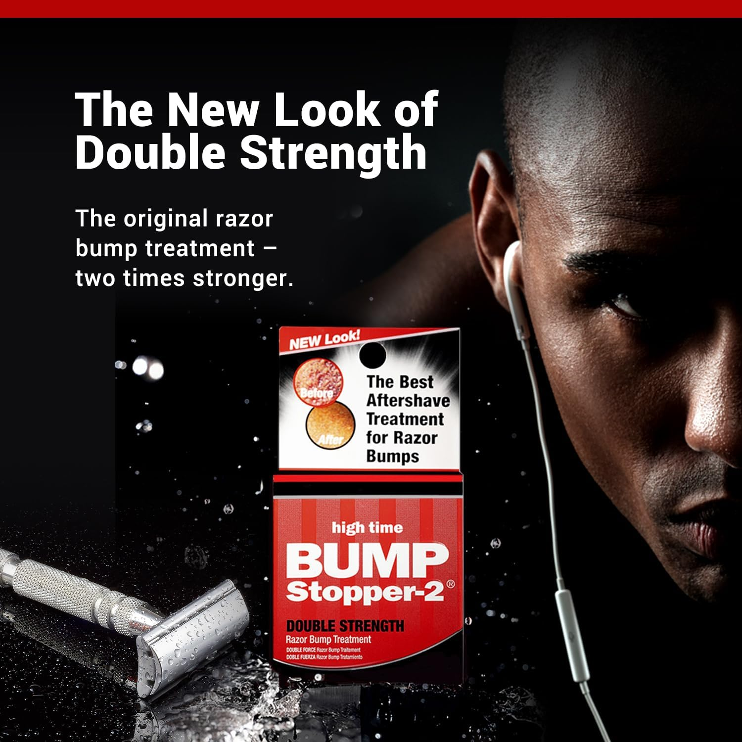 High Time Bump Stopper-2 Double Strength Razor Bump Treatment, 0.5 Oz (Pack of 5)