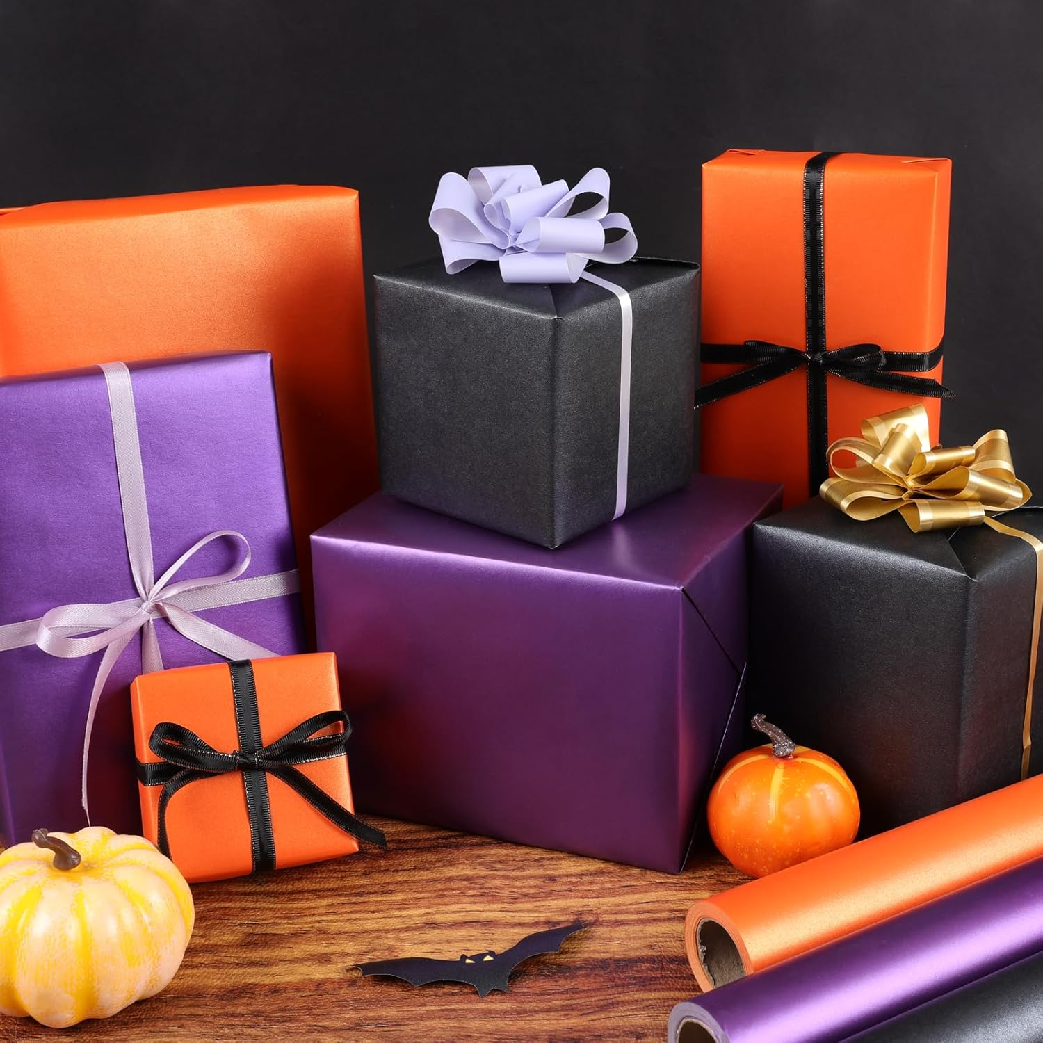 NESCCI Orange Matte Wrapping Paper,Solid Color Pearly-Lustre Paper,Gift Wrapping Paper,Perfect for Wedding,Valentine'S Day,Birthday, Christmas,Baby Shower,Diy Bouquet (17 Inches X 32.8 Feet) image number 6