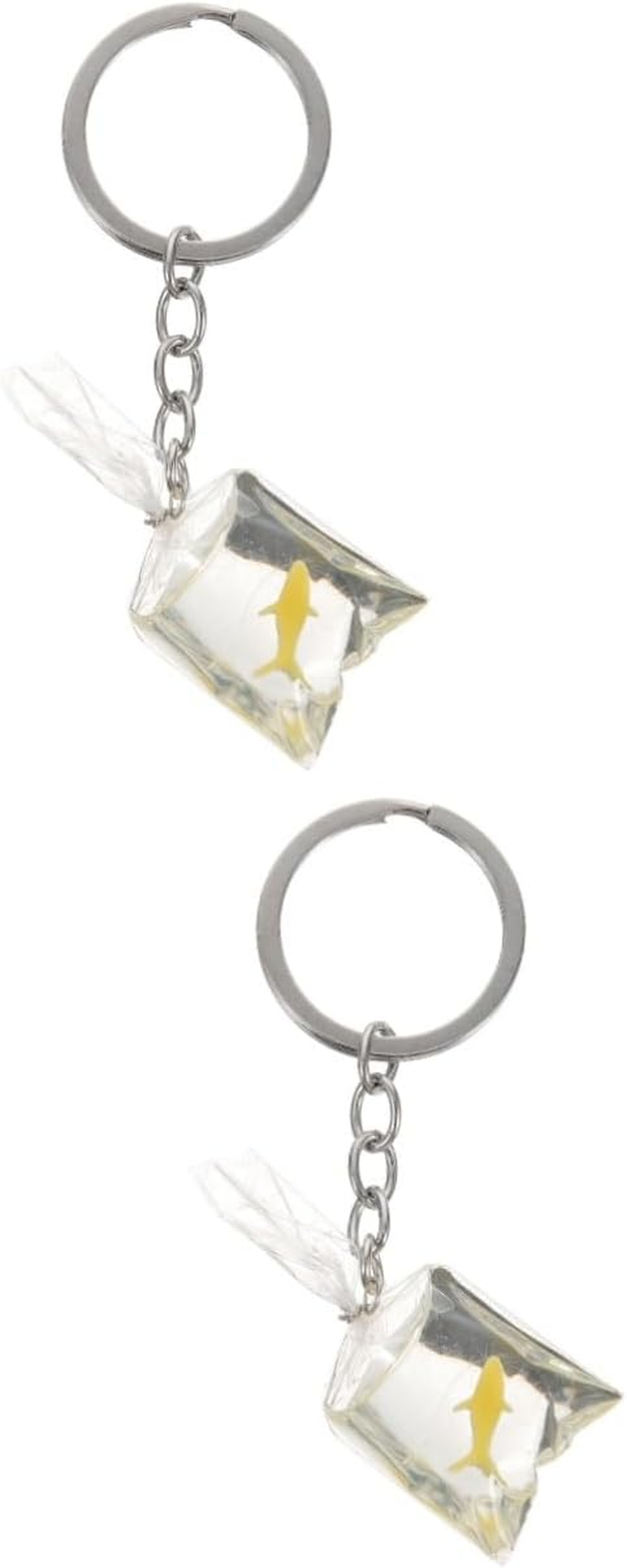 LIFKOME 2Pcs Cute Keychains for Girls Fish in Bag Design Lightweight Keyring Charm image number 3