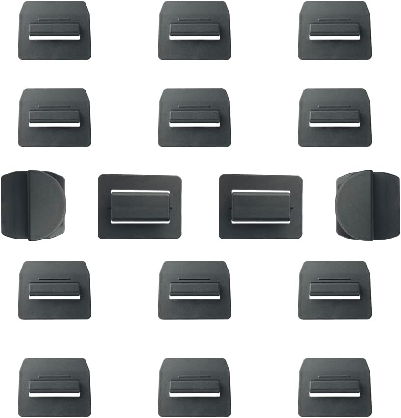 Oisinlas 16 PCS Sunshade Clips Roof Shade Clips for Sunroof Compatible with Tesla Model 3 Model Y Roof Sun Shade Heat Shield Installation Accessories(Black, Model 3)