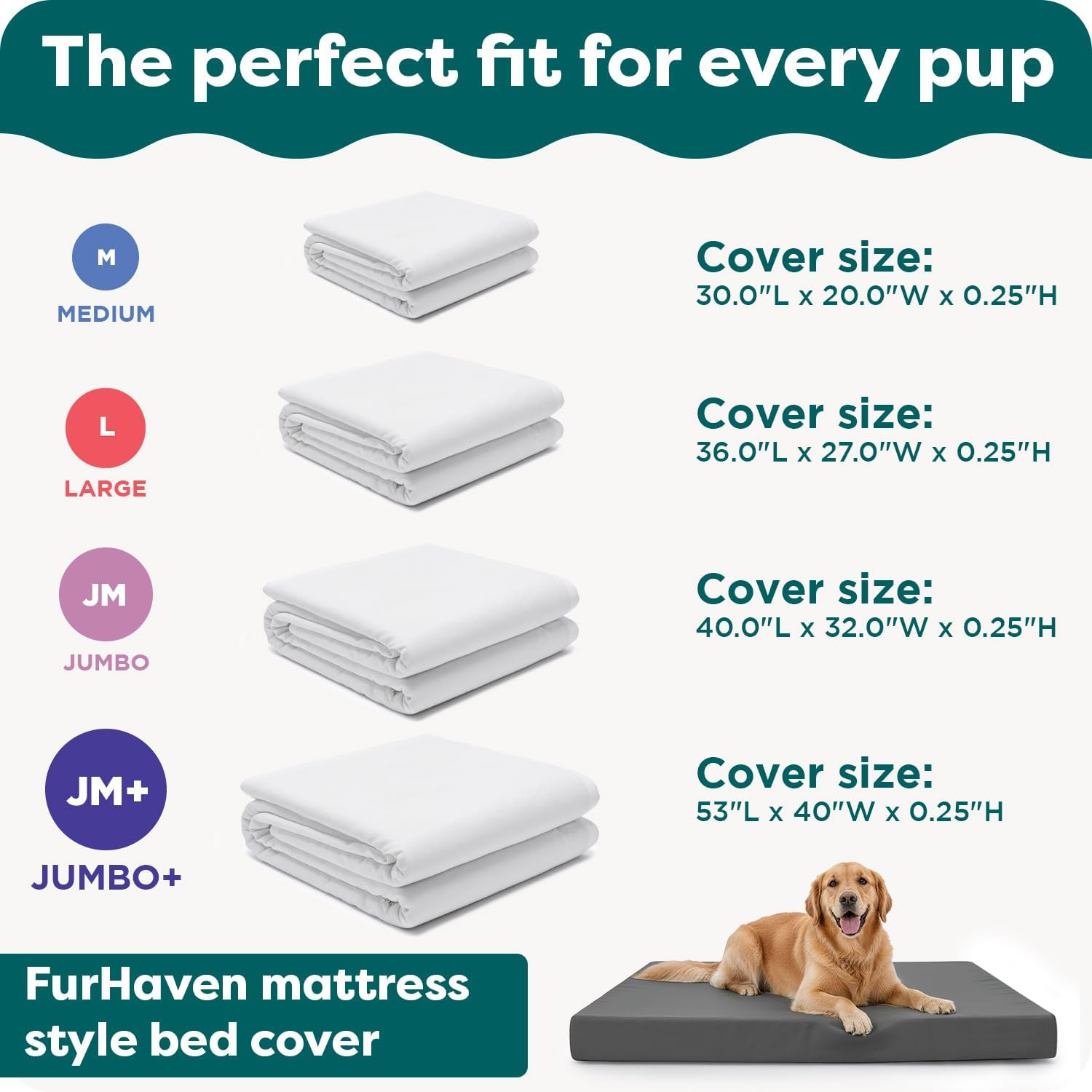 Furhaven Pet Dog Bed Cover - Water-Resistant Sofa-Style, Chaise, & Mattress Pet Bed Replacement Mattress Protector Interior Liner Cover for Dogs & Cats, Jumbo Plus image number 5