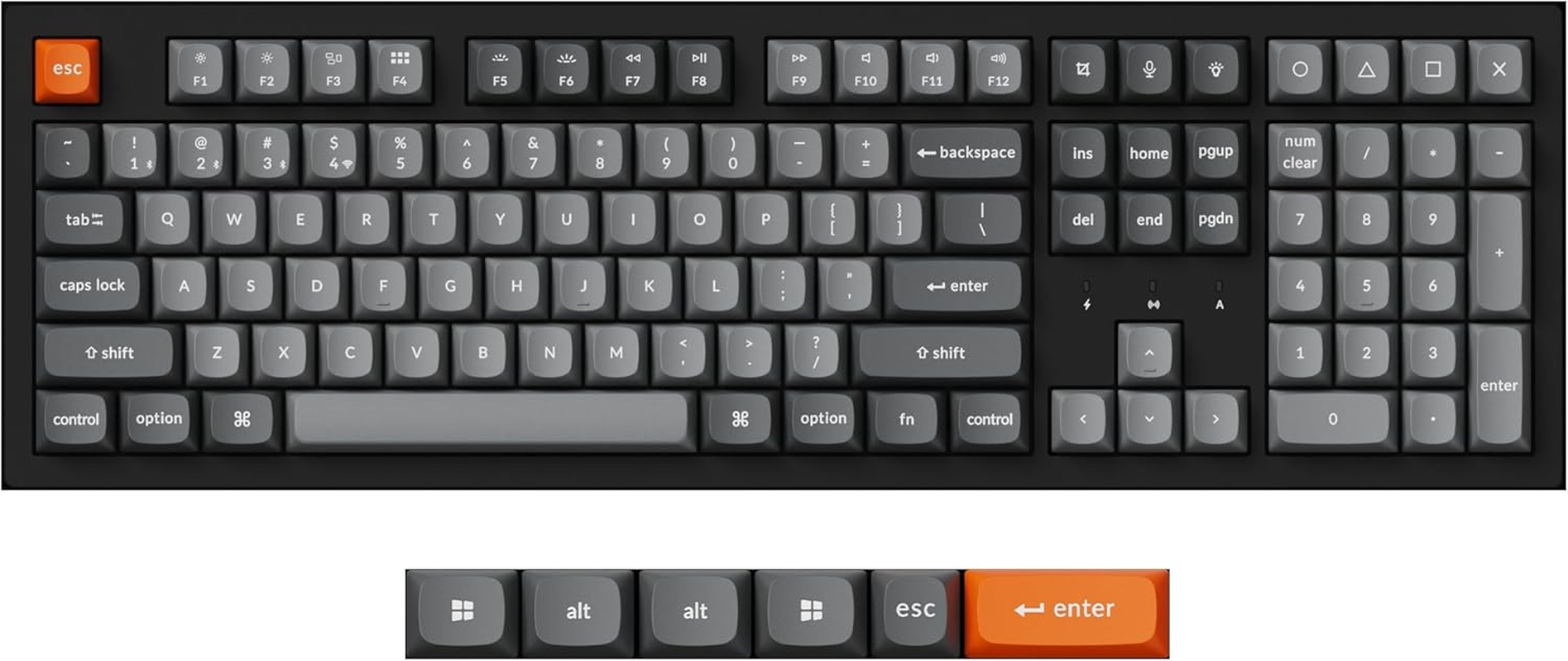 Keychron K10 Max Hot-Swap Mechanical Keyboard (Black, Keychron Super Brown) image number 3