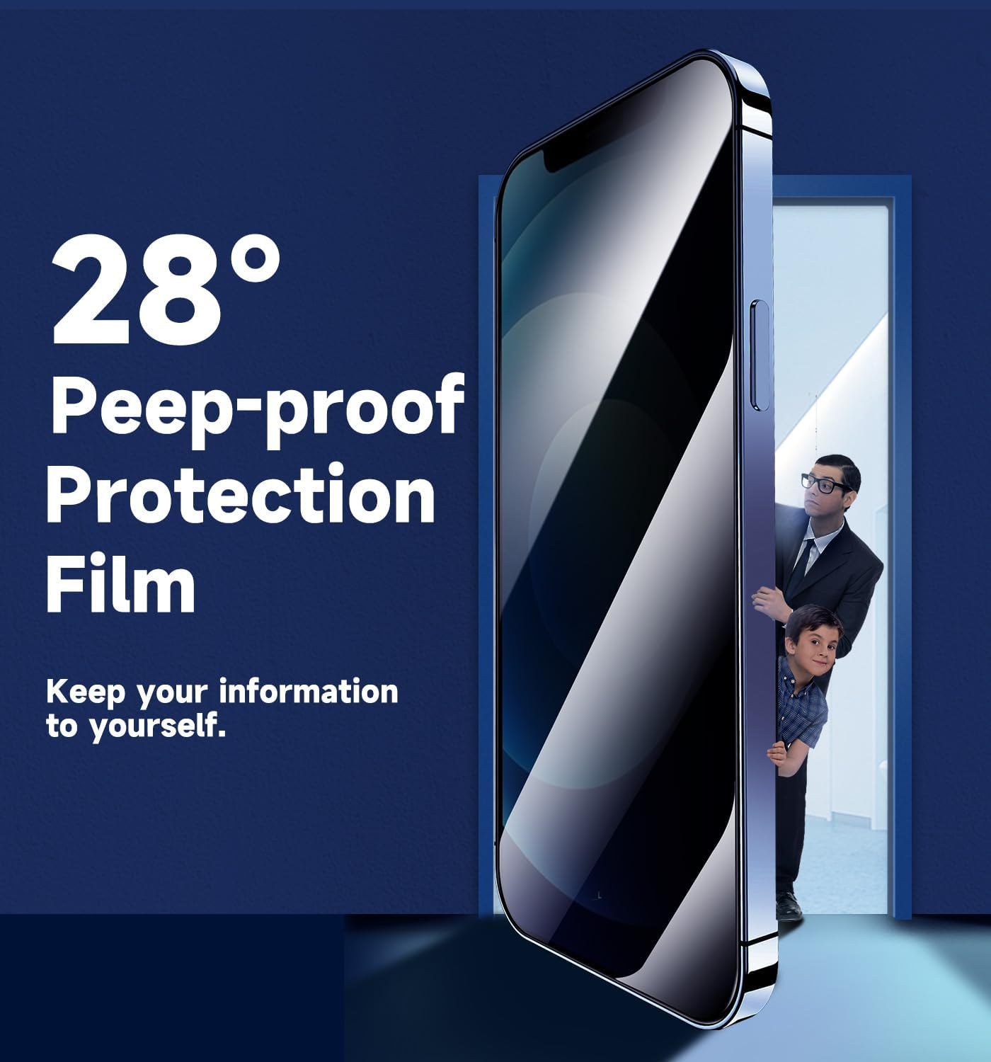 MAGIC JOHN 2 Pack for Iphone 12/12 Pro 6.1 Inch Privacy Glass Screen Protector, Auto Dust-Elimination Installation, Bubble Free, Easy Installation image number 2