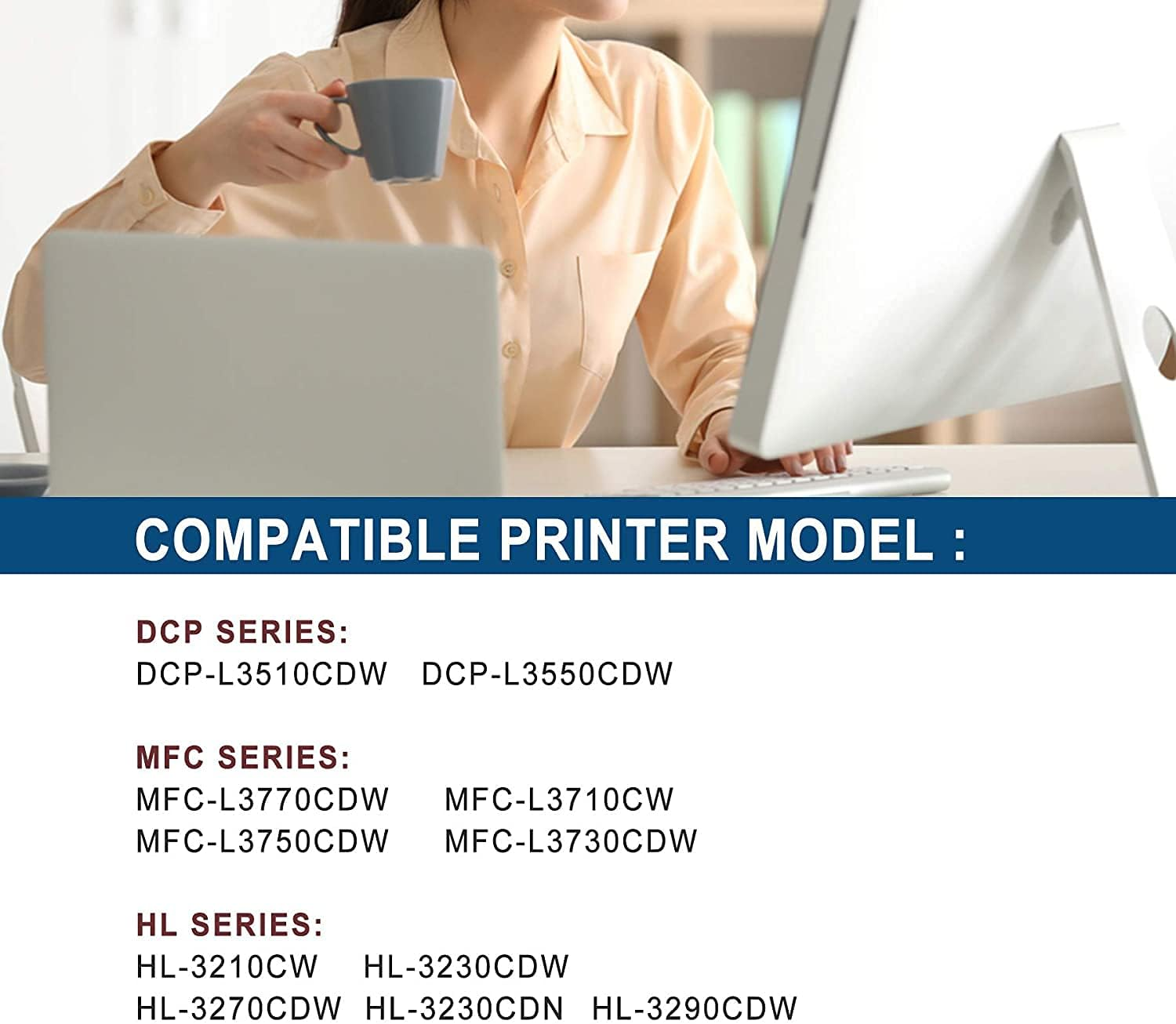 DR257 Yellow Imaging Drum Unit Compatible with Brother MFC-L3745CDW MFC-L3750CDW MFC-L3770CDW