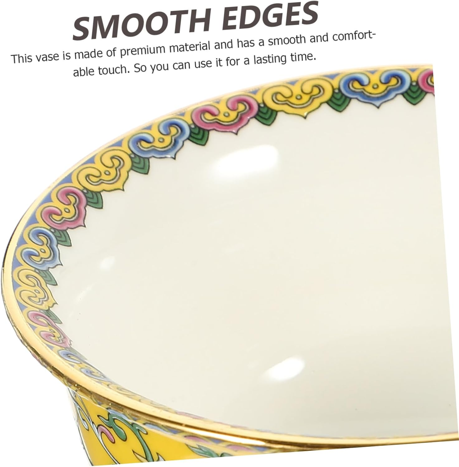 STOBAZA Enamel Lotus Tribute Bowl Buddhist Offering Bowl Ceramic Craft Decorative for Home image number 5