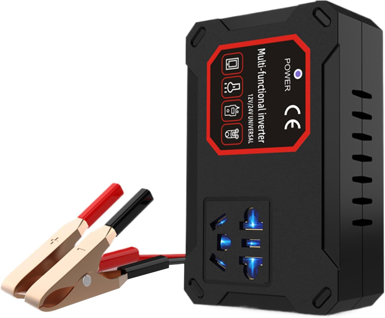 Battery Inverters for Vehicles | Vehicle Adapter Outlet with Charging Port,Versatile Road Trip Plug-In Charger Adapter for Cell Phones, Drones image number 3