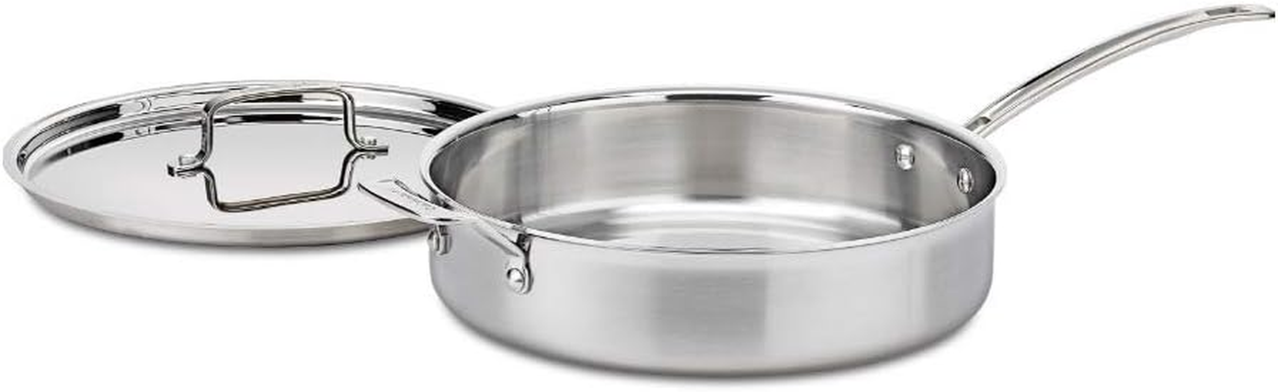 Cuisinart MCP33-30HN Multiclad Pro Stainless 5-1/2-Quart Saute with Helper and Cover