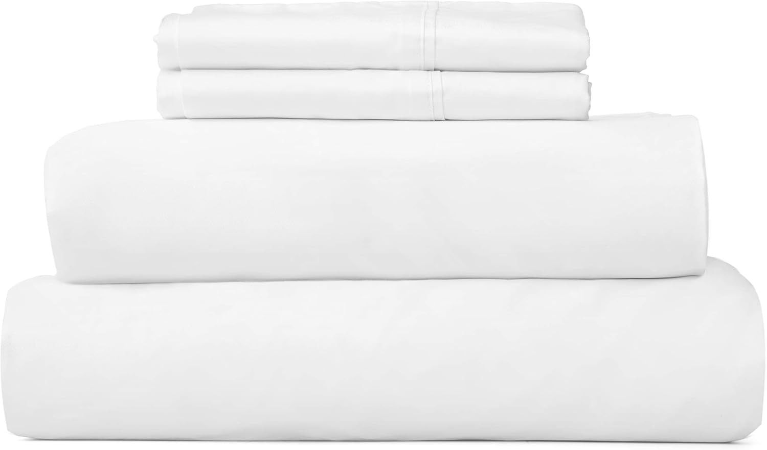 LINENHAUS Split-King Twin-Xl Sheets Set, 600 Thread Count, 100% Long Staple Pure Cotton Sateen Weave - Split King Size Bed Sheet Set with 2 Fitted Sheets, 1 Flat Sheet, 2 Pillowcases - Luxury Bedding Sets image number 6