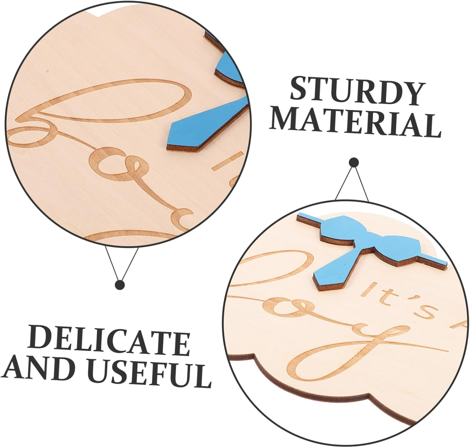 Wooden Birth Announcement Cloud Sign Name Nursery Decoration Newborn Photo Prop Natural Design for Safe Charming Memories image number 2