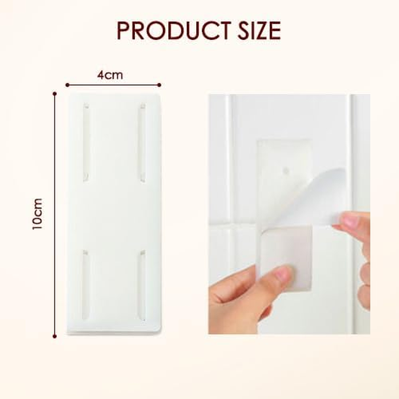 4 Pack Sticker Hanger Panel Self Adhesive Holder Socket Fixer Extension Cable Organizer Socket Power Strip Holder Pasting for Router, Remote Control
