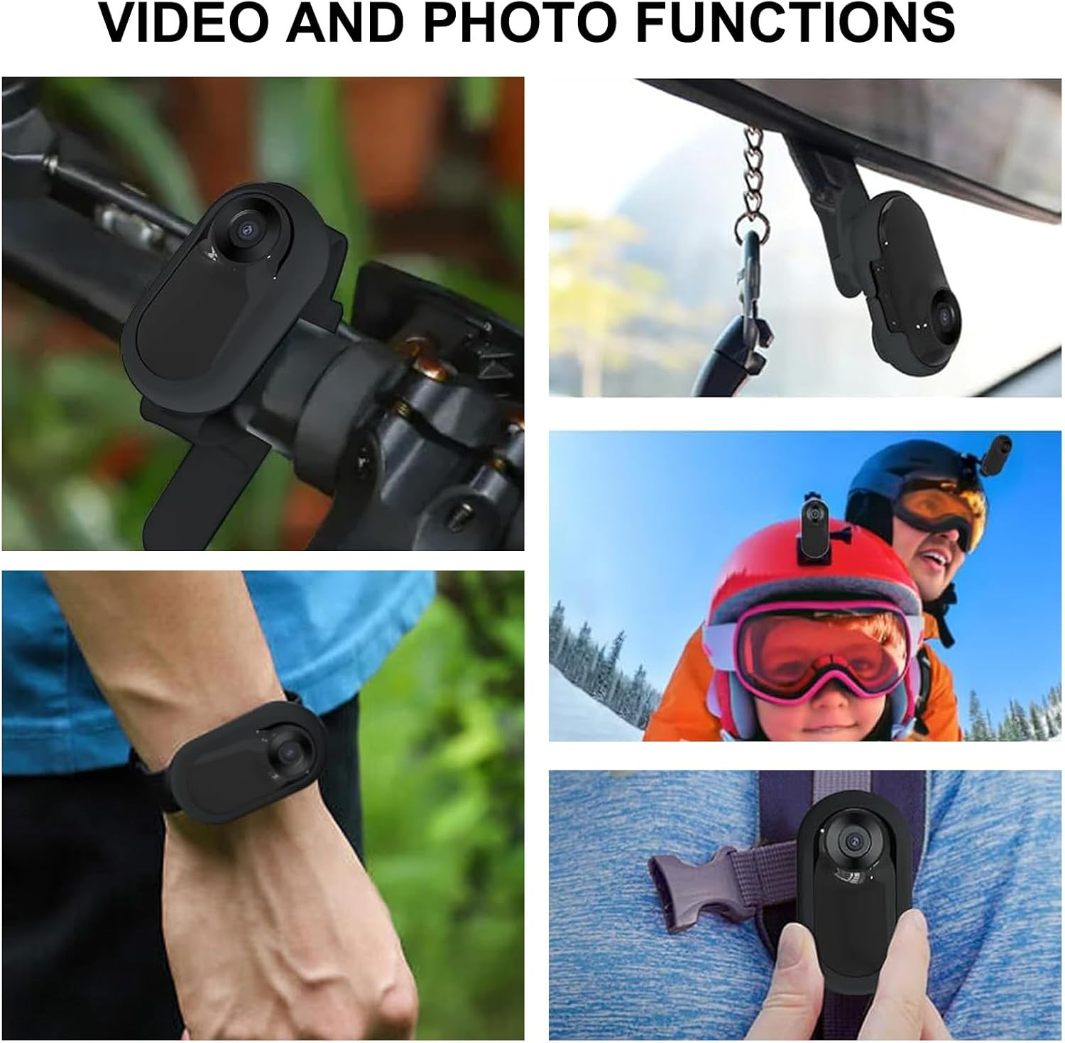 Jectse 1080P Cat Collar Camera, 170&deg; Wide Angle Dog Tracker Collar, No Wifi Required, Lightweight Pet Body Camera with Audio and Video Recordings for Dogs, Cats