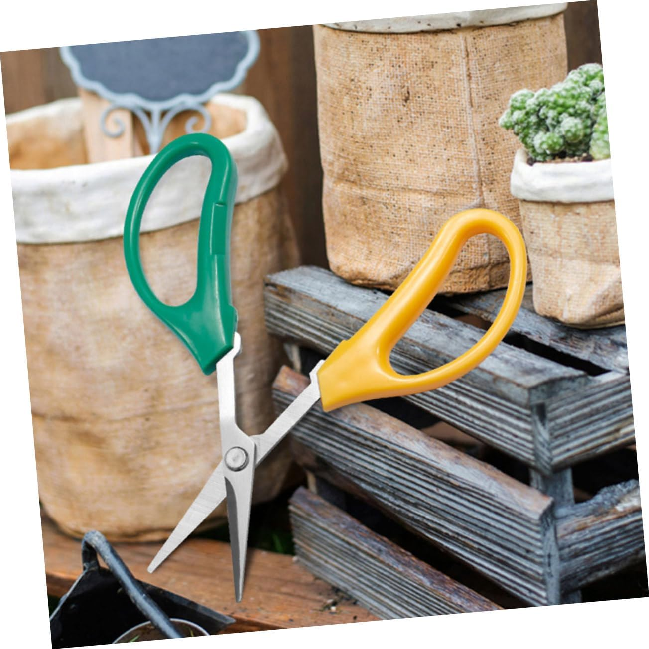 KONTONTY 5Pcs Garden Pruning Shears for Gardening Pruning Shears for Fruit Picking Steel Scissors image number 2