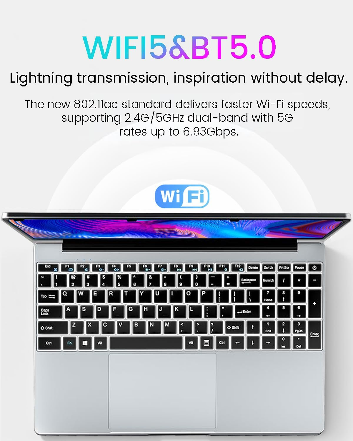 Kayoote 15.6 Inch Win 11 Pro Laptop Computer for Students & Business, Celeron N4500 6+128GB Laptops with FHD Display, Wi-Fi 5, BT, Laptop Computers for Work, School image number 1