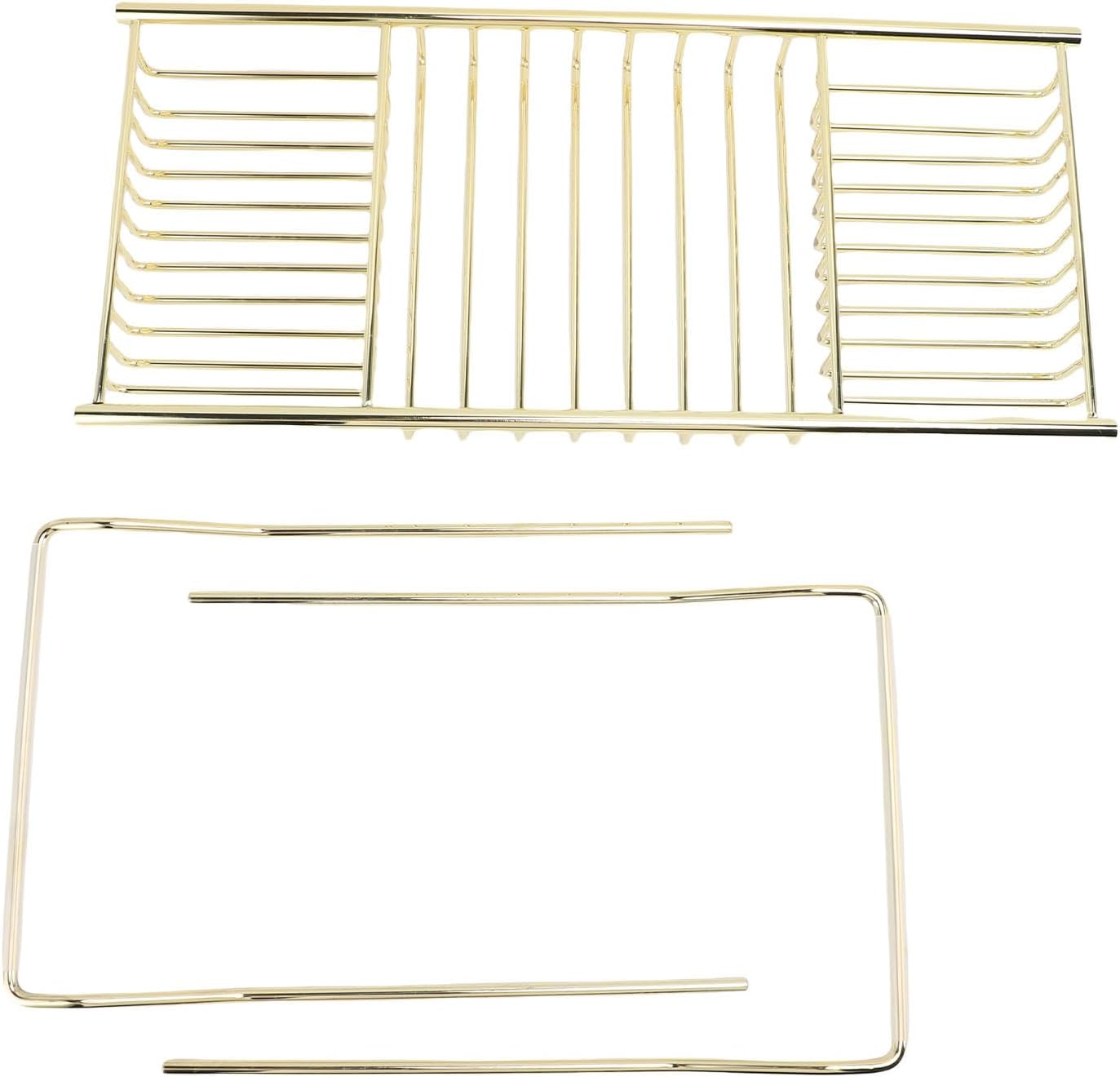 Viagasafamido Bathtub Tray, Stainless Steel and Expandable Shower Tub Caddy Tray, Adjustable Design 25 to 38.4In for Elegant Bath Experience (Gold) - Gold image number 4